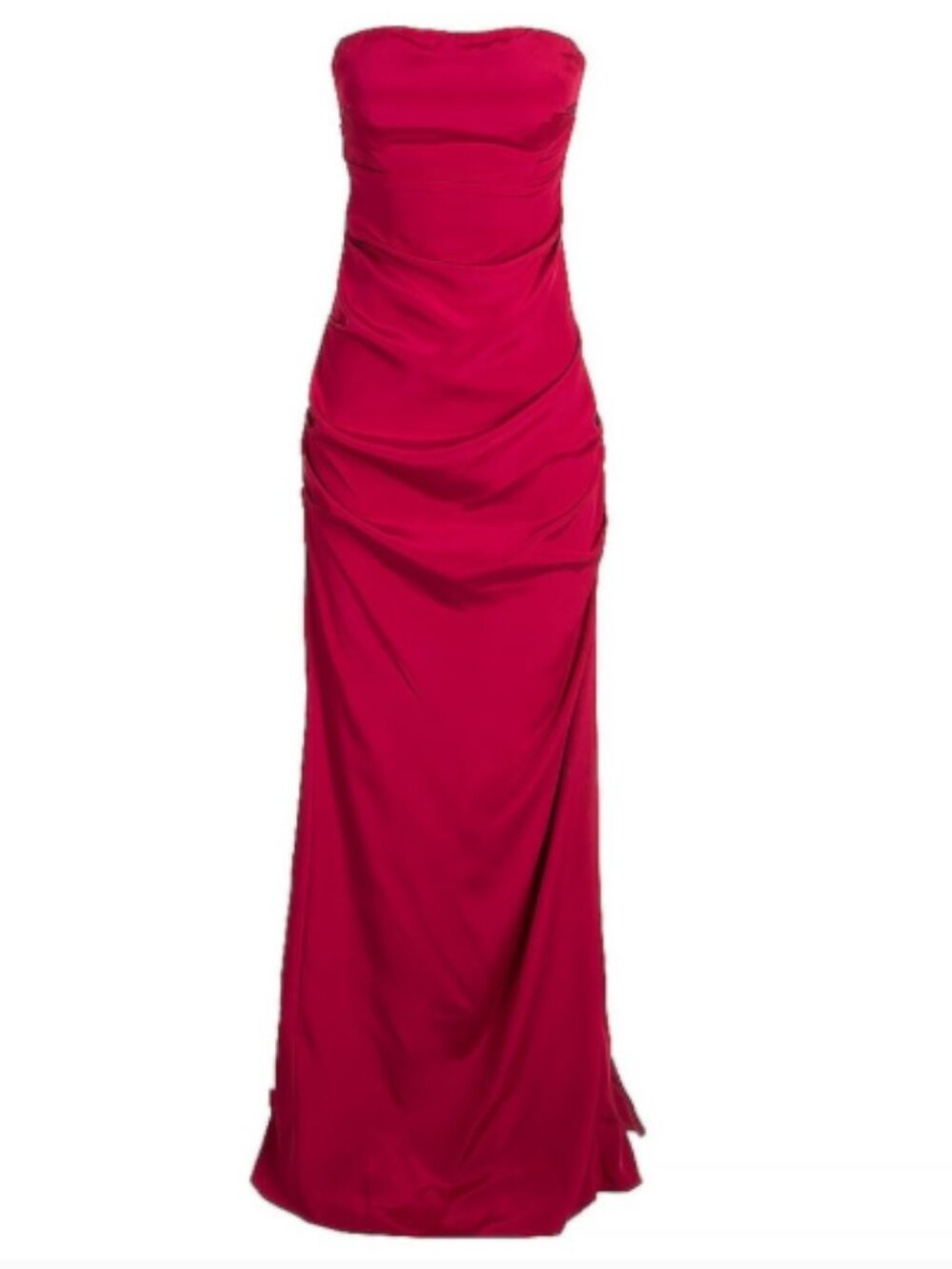 Nicole Miller Strapless Ruched Gown
